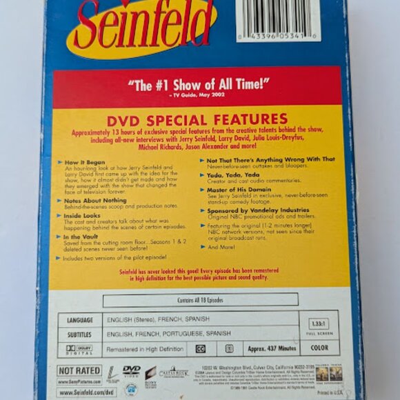 Seinfeld Box Set DVDs Bundle Lot Seasons 1 2 3 4 - Picture 4 of 11